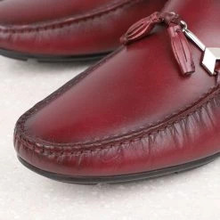 ATESBER By Inc5 DRIVING SHOES-BURGUNDY MEN