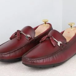 ATESBER By Inc5 DRIVING SHOES-BURGUNDY MEN