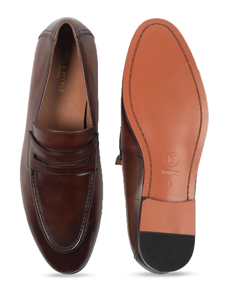 Heel & Buckle London Hazel Brown Penny Loafers 6 Heel & Buckle London Hazel Brown Penny Loafers