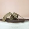 Inc.5 FLAT WOVEN THONG-ANT GOLD