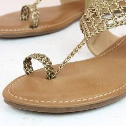 Inc.5 WOVEN TOE THONG - ANT GOLD