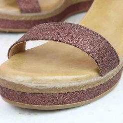 Inc.5 PLATFORM SANDALS-BRONZE