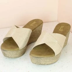 Inc.5 SALE TWISTED PLATFORM MULE-BEIGE