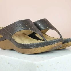 Inc.5 SALE COMFORT PLATFORM THONG-BROWN