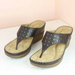 Inc.5 SALE COMFORT PLATFORM THONG-BROWN