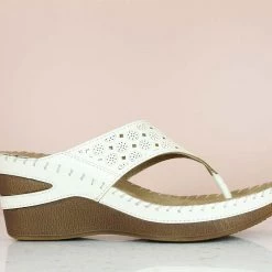 Inc.5 SALE COMFORT PLATFORM THONG-WHITE