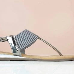 Inc.5 FLAT SANDALS-G.METAL SALE