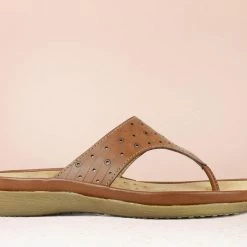 Inc.5 PUNCHED COMFORT THONG-TAN SALE