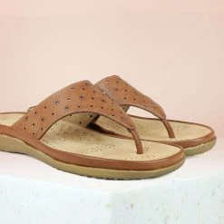 Inc.5 PUNCHED COMFORT THONG-TAN SALE