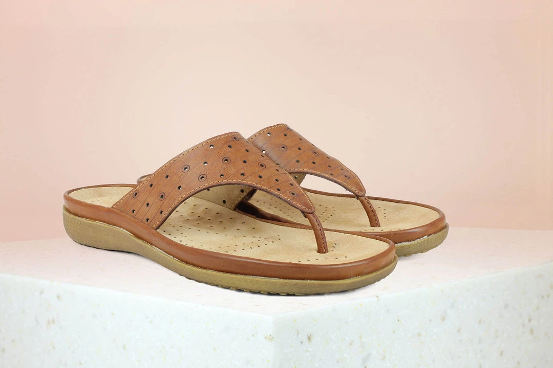 Inc.5 PUNCHED COMFORT THONG-TAN SALE 3 Inc.5 PUNCHED COMFORT THONG-TAN SALE