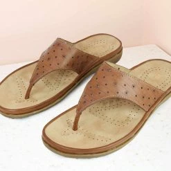 Inc.5 PUNCHED COMFORT THONG-TAN SALE 8 Inc.5 PUNCHED COMFORT THONG-TAN SALE