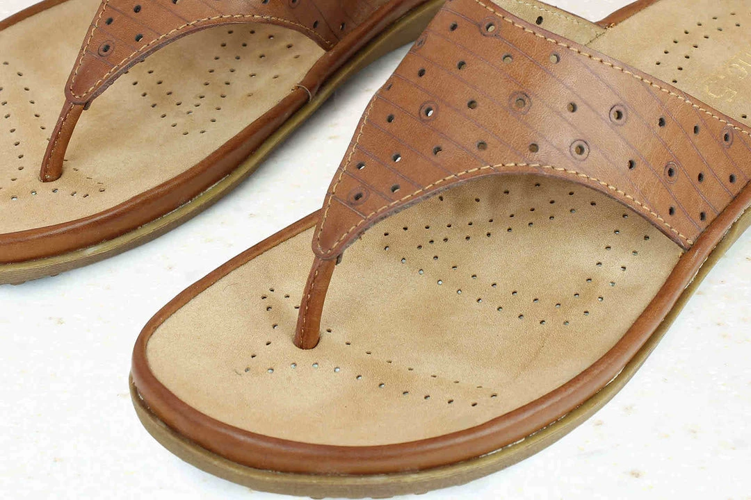 Inc.5 PUNCHED COMFORT THONG-TAN SALE 6 Inc.5 PUNCHED COMFORT THONG-TAN SALE