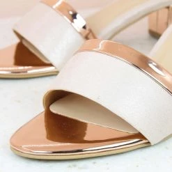 Inc.5 BLOCK HEEL MULE - ROSE GOLD SALE
