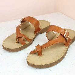 Inc.5 FLAT TOE POST-TAN