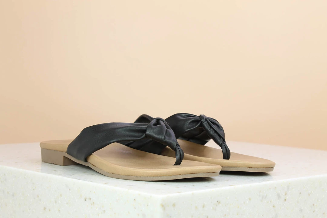 Inc.5 KNOTTED NAPA THONG - BLACK 3 Inc.5 KNOTTED NAPA THONG - BLACK