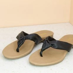 Inc.5 KNOTTED NAPA THONG - BLACK 9 Inc.5 KNOTTED NAPA THONG - BLACK