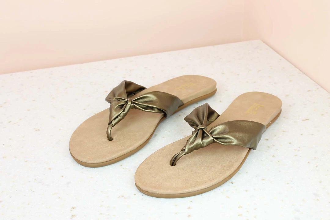 Inc.5 KNOTTED NAPA THONG-ANT GOLD 5 Inc.5 KNOTTED NAPA THONG-ANT GOLD