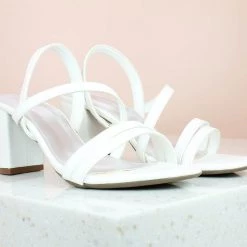 Inc.5 STRAPY BLOCK HEEL SANDAL - WHITE