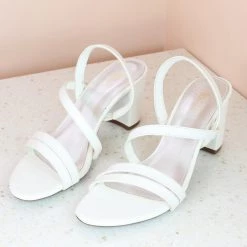 Inc.5 STRAPY BLOCK HEEL SANDAL - WHITE