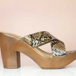 Inc.5 SNAKY CROSS STRAP - TAN SALE