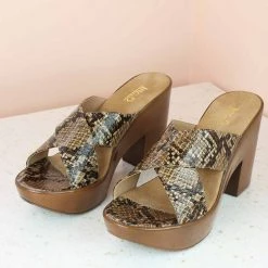 Inc.5 SNAKY CROSS STRAP - TAN SALE