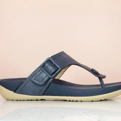Inc.5 SALE COMFORT SMALL HEEL THONG-NAVY BLUE