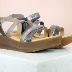 Inc.5 ELASTIC STRAP SANDAL-G.METAL SALE