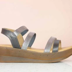 Inc.5 ELASTIC STRAP SANDAL-G.METAL SALE