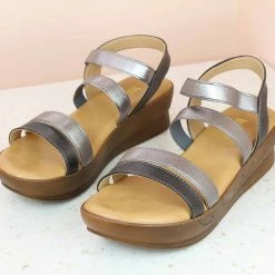 Inc.5 ELASTIC STRAP SANDAL-G.METAL SALE 8 Inc.5 ELASTIC STRAP SANDAL-G.METAL SALE