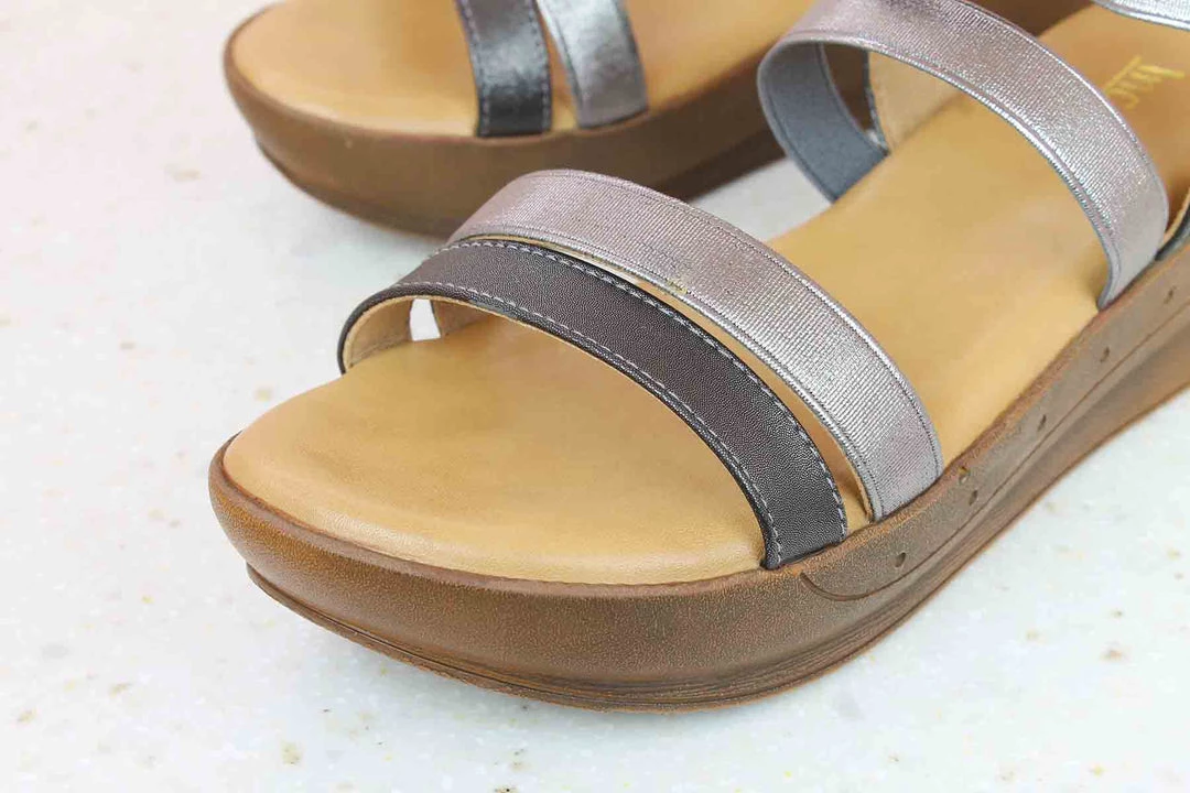 Inc.5 ELASTIC STRAP SANDAL-G.METAL SALE 6 Inc.5 ELASTIC STRAP SANDAL-G.METAL SALE