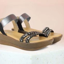 Inc.5 WOVEN PLATFORM CASUAL SANDAL-BLACK SALE