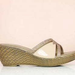 Inc.5 SALE V-CUT MULE PLATFORM-TAN