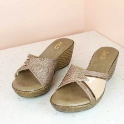 Inc.5 SALE V-CUT MULE PLATFORM-TAN 8 Inc.5 SALE V-CUT MULE PLATFORM-TAN