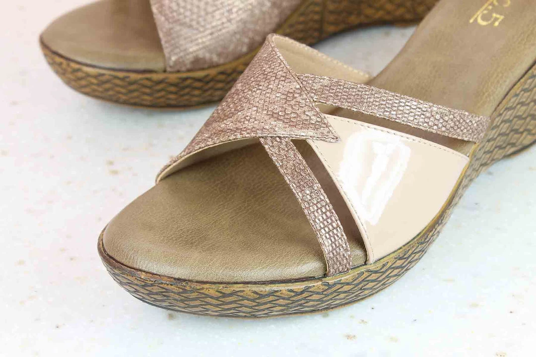 Inc.5 SALE V-CUT MULE PLATFORM-TAN 6 Inc.5 SALE V-CUT MULE PLATFORM-TAN