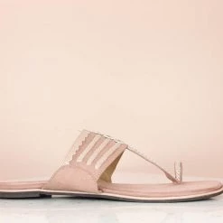 Inc.5 SUEDE KOLHAPURI-PEACH WOMEN