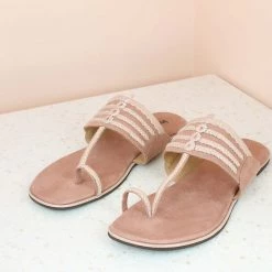 Inc.5 SUEDE KOLHAPURI-PEACH WOMEN