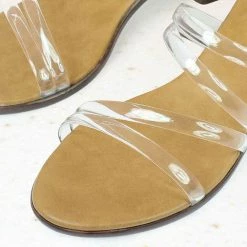 Inc.5 TRANSLUCENT STRAP MULE-WHITE SALE