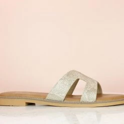 Inc.5 SNAKY FLAT MULE-BEIGE