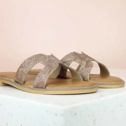 Inc.5 SALE SNAKY FLAT MULE-BROWN