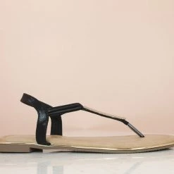 Inc.5 FLAT SANDAL-BLACK