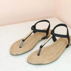 Inc.5 FLAT SANDAL-BLACK