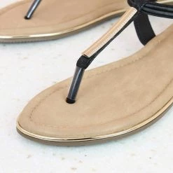 Inc.5 FLAT SANDAL-BLACK