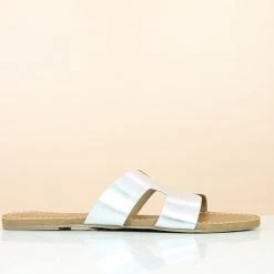 Inc.5 FLAT CASUAL MULE-SILVER