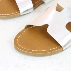 Inc.5 FLAT CASUAL MULE-SILVER