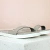 Inc.5 SALE TRANSPARENT STRAP FLAT MULE-DARK BEIGE