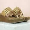 Inc.5 SUEDE PLATFORM KOLHAPURI-ANTIQUE GOLD SALE