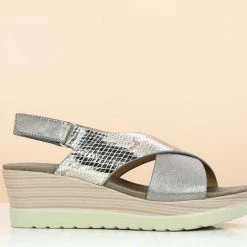 Inc.5 PLATFORM COMFORT SANDAL - GUN METAL