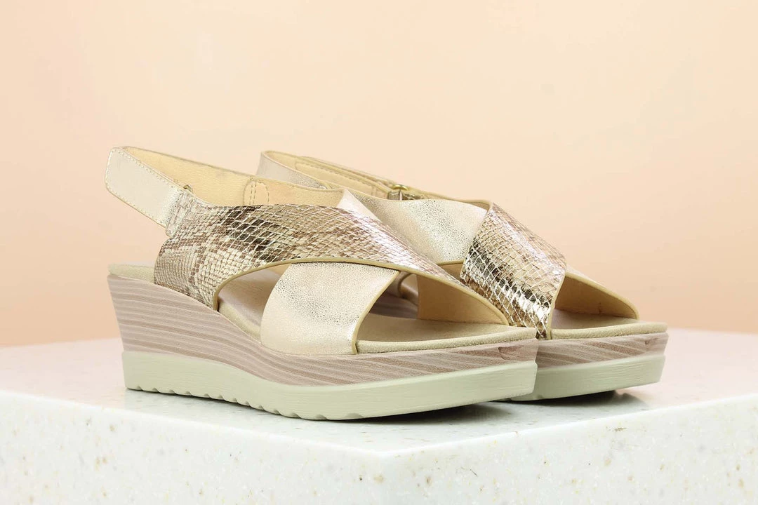 Inc.5 PLATFORM COMFORT SANDAL - GOLD 3 Inc.5 PLATFORM COMFORT SANDAL - GOLD