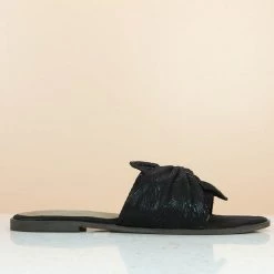 Inc.5 KNOTTED FLAT CASUAL MULE-BLACK SALE