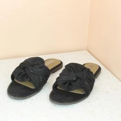 Inc.5 KNOTTED FLAT CASUAL MULE-BLACK SALE